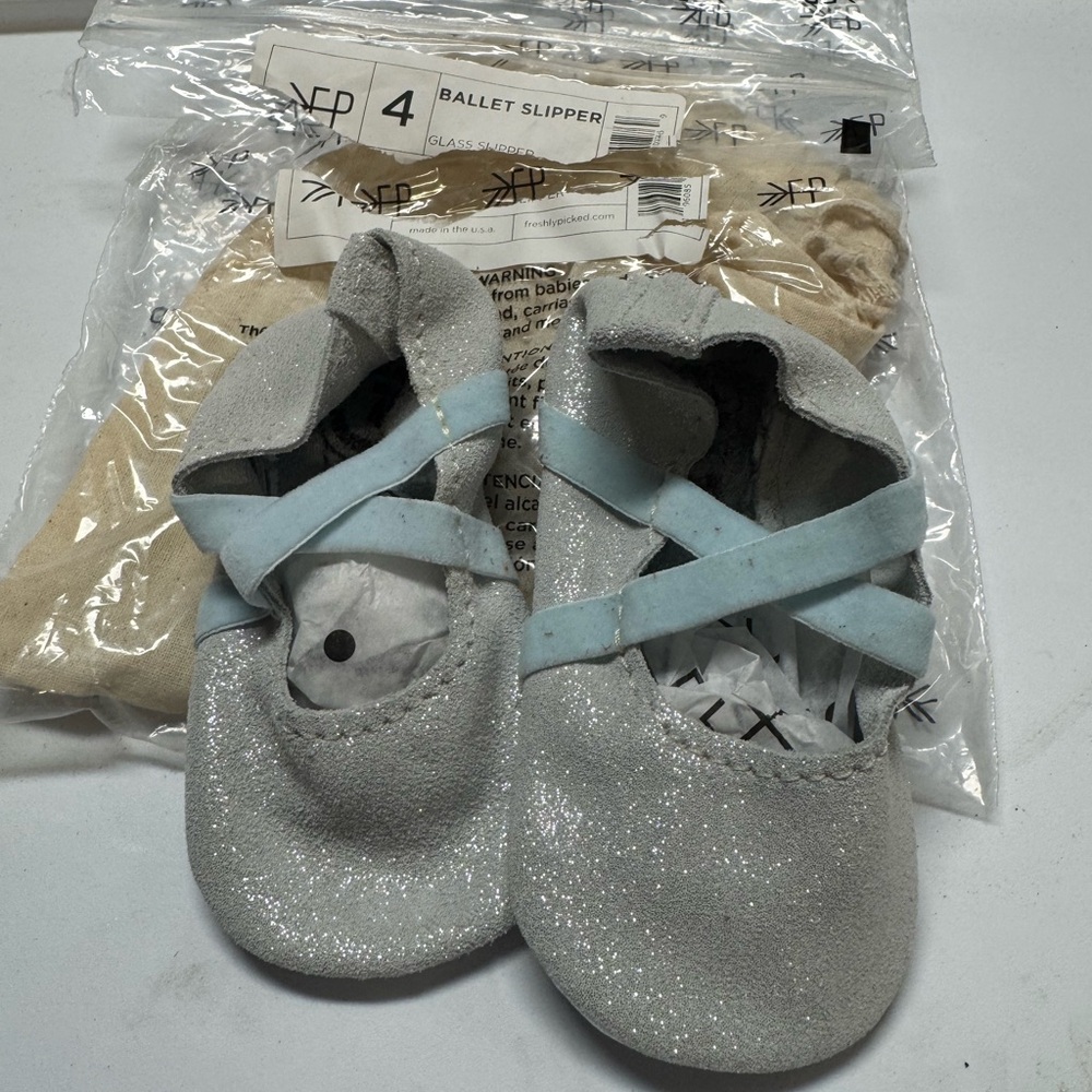 Freshly Picked Sparkly Cinderella Blue Ballet Slippers